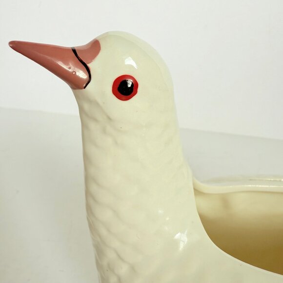 Vintage 80s White Dove Planter Dish by Ceramica de Cuernavaca Mexico - Picture 9 of 15